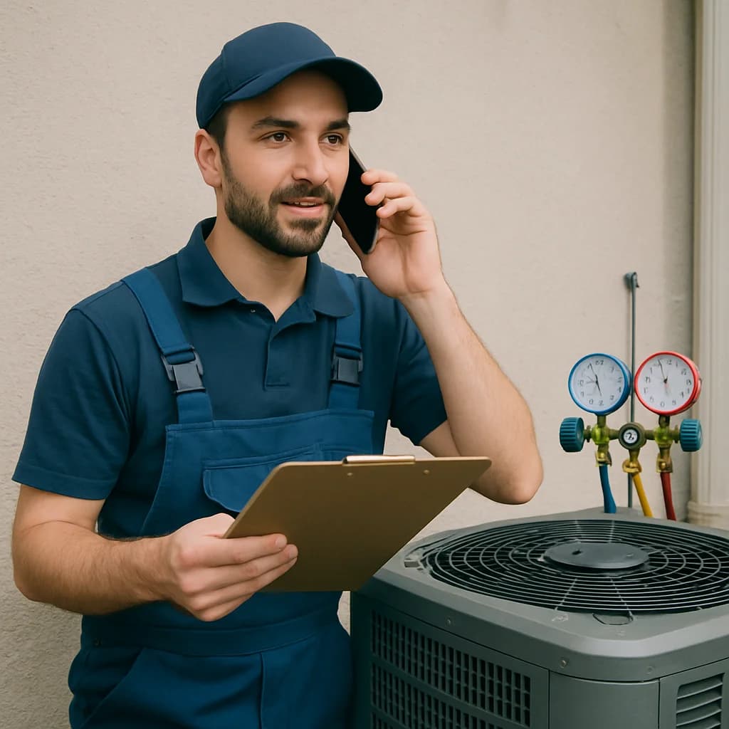HVAC Technician on a Call